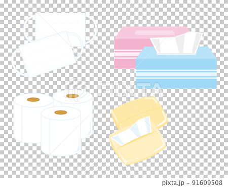 Tissue paper pocket tissue box tissue toilet paper vector illustration Tissue paper pocket tissue box tissue toilet paper vector illustration 91609508