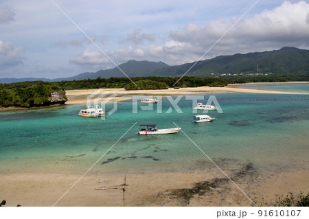 石垣島 川平湾とグラスボート 石垣島 川平湾とグラスボート 91610107