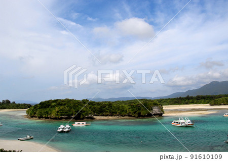 石垣島 川平湾とグラスボート 石垣島 川平湾とグラスボート 91610109