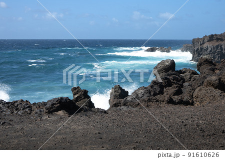 West coast of Atlantic ocean, Lanzarote, Spain 91610626