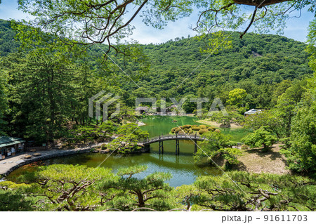 【高松市】栗林公園 飛来峰からの眺望 【高松市】栗林公園 飛来峰からの眺望 91611703
