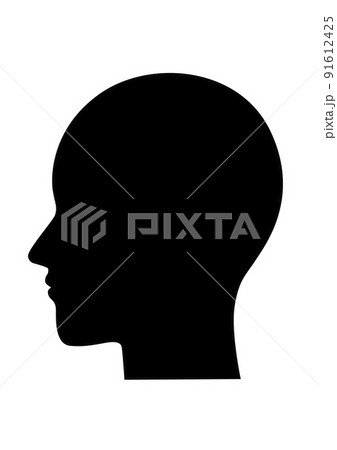 横顔　シルエット 91612425