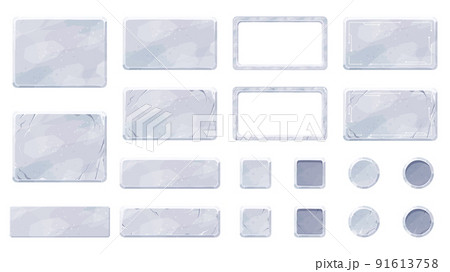 石板のイラスト素材セット_角丸 91613758