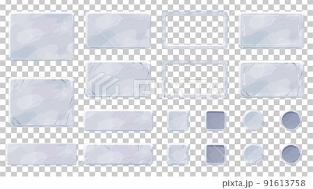 石板のイラスト素材セット_角丸 91613758