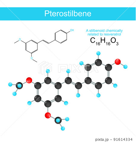 Pterostilbene. Structural chemical formula 91614334