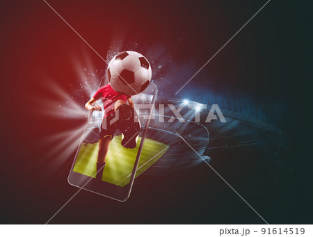 Watch a live sports event on your mobile device. Betting on football matches 91614519