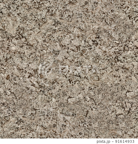 Beige and brown granite. Seamless square texture, tile ready. 91614933