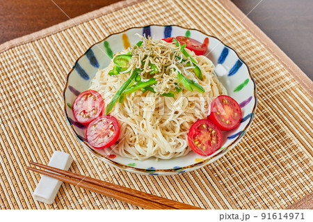 ジャコとピーマンの和えそうめん 91614971