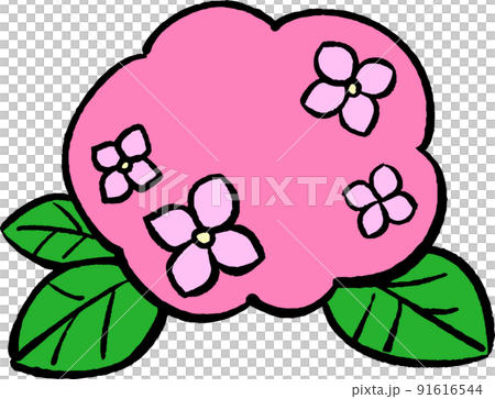 Simple hydrangea ② Hand-drawn style illustration material Simple hydrangea ② Hand-drawn style illustration material 91616544