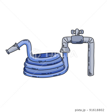 Garden hose. Connection to water supply. Lawn and garden irrigation. 91618802