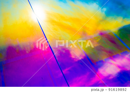 Wall with colorful abstract ornament Wall with colorful abstract ornament 91619892