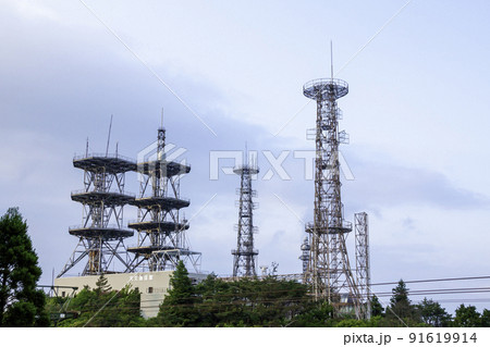 六甲天文通信館のアンテナ鉄塔群 六甲天文通信館のアンテナ鉄塔群 91619914
