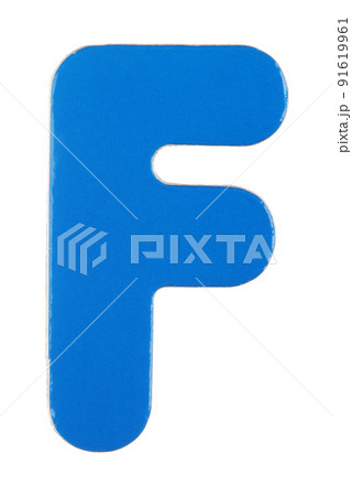 Upper case F magnetic letter on white with clipping path Upper case F magnetic letter on white with clipping path 91619961