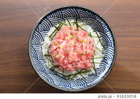ねぎとろ丼　ハイアングル 91620058