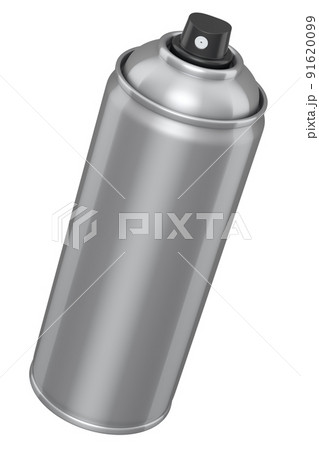 Can of spray paint isolated on white background. Spray bottle and dispenser 91620099