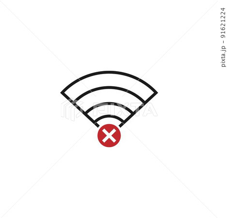 Signal disconected, signal cut off icon template 91621224