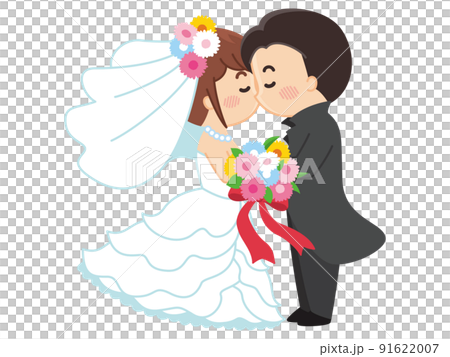 新郎新婦の誓いのキス　結婚式　ウェディング 91622007