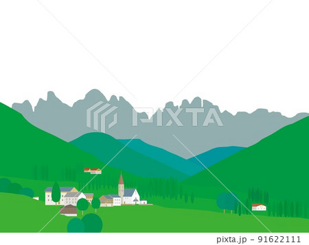 サンタ・マッダレーナ　santa　maddalena　ドロミーティ　dolomiti　イタリア 91622111