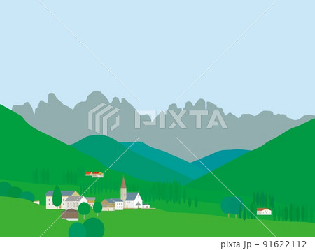 サンタ・マッダレーナ　santa　maddalena　ドロミーティ　dolomiti　イタリア 91622112