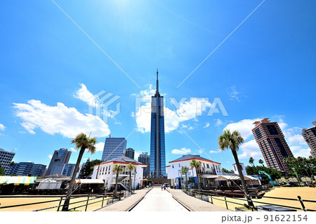 福岡　都市風景　福岡タワー 91622154