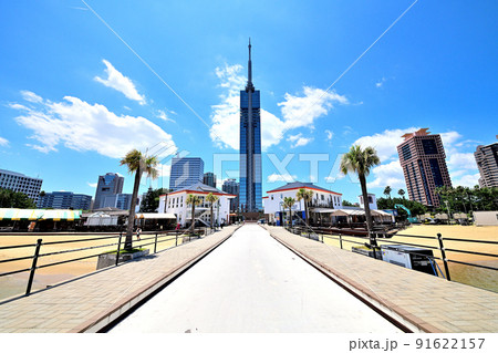 福岡　都市風景　福岡タワー 91622157