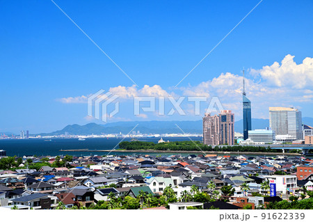 福岡　都市風景　福岡タワー 91622339
