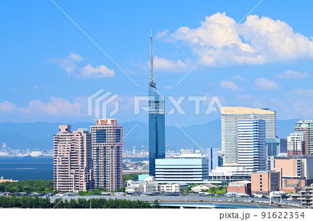 福岡 都市風景 福岡タワー 福岡 都市風景 福岡タワー 91622354