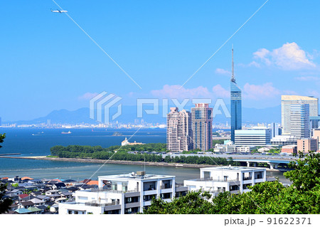 福岡 都市風景 福岡タワー 福岡 都市風景 福岡タワー 91622371