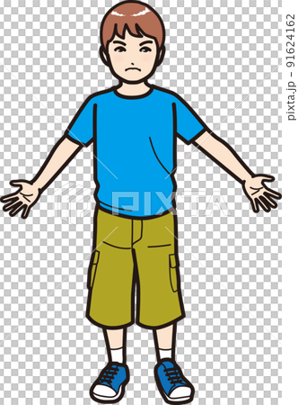 男の子、通せんぼをする 男の子、通せんぼをする 91624162