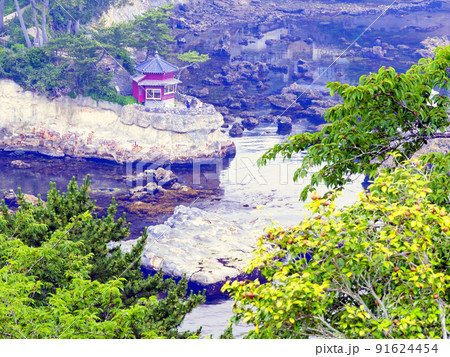 五浦海岸と六角堂 91624454