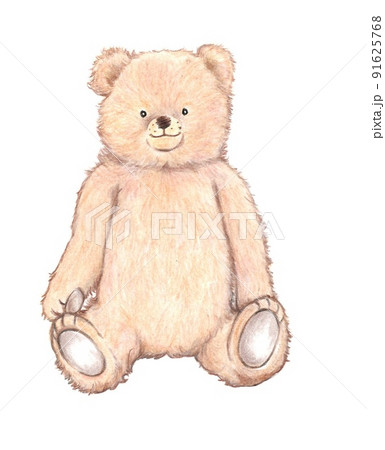 座っているテディベアのイラスト素材 [91625768] - PIXTA