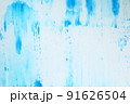 青色系抽象的背景　緩やかなライン・流れ　　手描き　 91626504