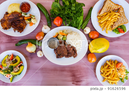 Food dishes in Kenya East Africa  91626596