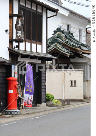 宮城　村田　丸ポストのある風景（重伝建地区村田の街並み） 91626940