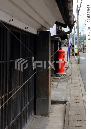 宮城　村田　丸ポストのある風景（重伝建地区村田の街並み） 91626948