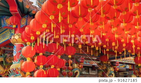 Chinese new year lanterns in old town area.. Chinese new year lanterns in old town area.. 91627185