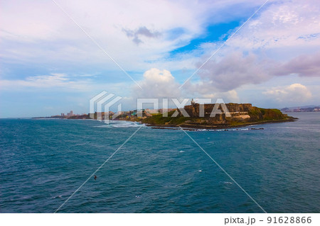 The wall of fort San Cristobal in San Juan, Puerto Rico 91628866