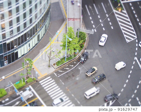 雨の交通状況 チルトシフト 雨の交通状況 チルトシフト 91629747