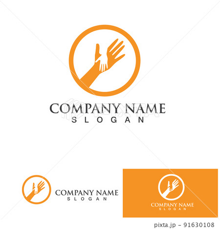 Hand help logo and symbols template icons app 91630108