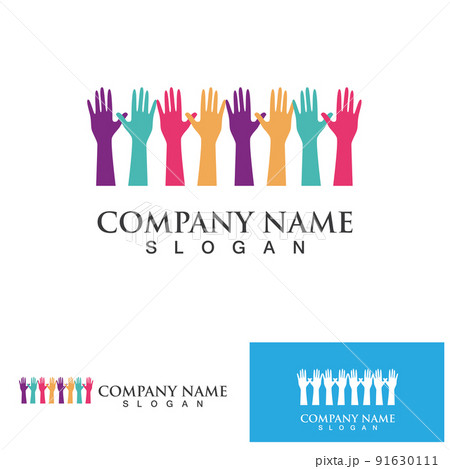 Hand help logo and symbols template icons app Hand help logo and symbols template icons app 91630111