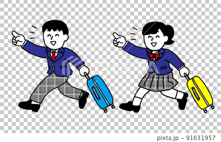 School excursion to move with a carry case Blazer Male female student (simple) School excursion to move with a carry case Blazer Male female student (simple) 91631957