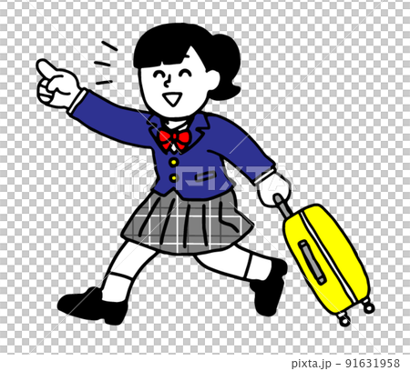 School excursion to move with a carry case Blazer female student (simple) School excursion to move with a carry case Blazer female student (simple) 91631958