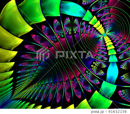 Computer generated colorful fractal artwork Computer generated colorful fractal artwork 91632156