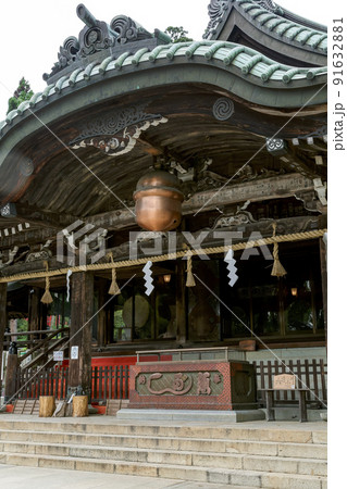 霊峰筑波山で知られる筑波山神社拝殿【茨城県つくば市】 91632881