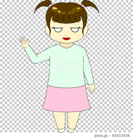 赤壁人物插畫（女，正面） 91633836