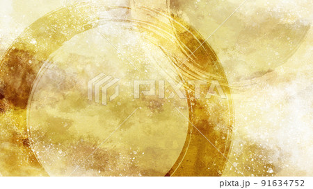 金箔の抽象的な和風背景 91634752