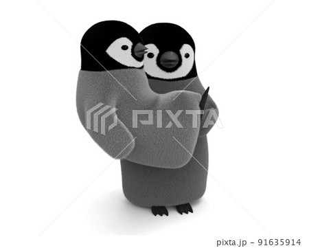 抱っこするペンギン 抱っこするペンギン 91635914