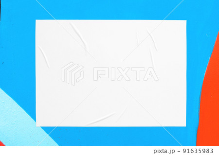colorful urban wall texture with wrinkled glued poster template colorful urban wall texture with wrinkled glued poster template 91635983