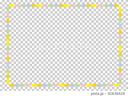 夏らしいカラフルなドットフレーム 91636428