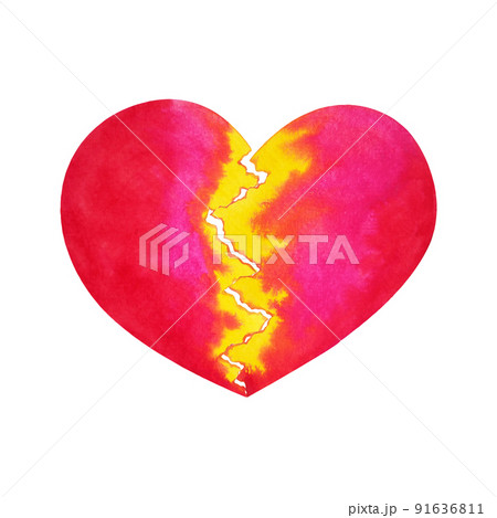 red heartbreak broken heart crack break pain divorce love relationship art design illustration shape watercolor painting icon sign symbol white isolated red heartbreak broken heart crack break pain divorce love relationship art design illustration shape watercolor painting icon sign symbol white isolated 91636811